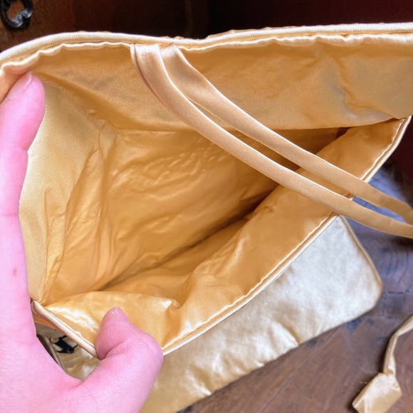 NWT Asian gold silk jewelry roll travel organizer - Picture 10 of 11